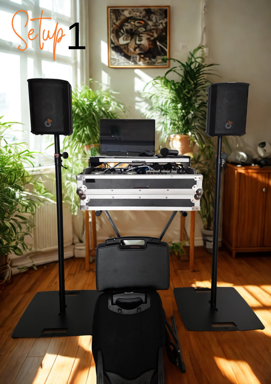 Setup 1 - Lc sax  - Equipment 1 small for buffet, dinner, ceremony, cake moment