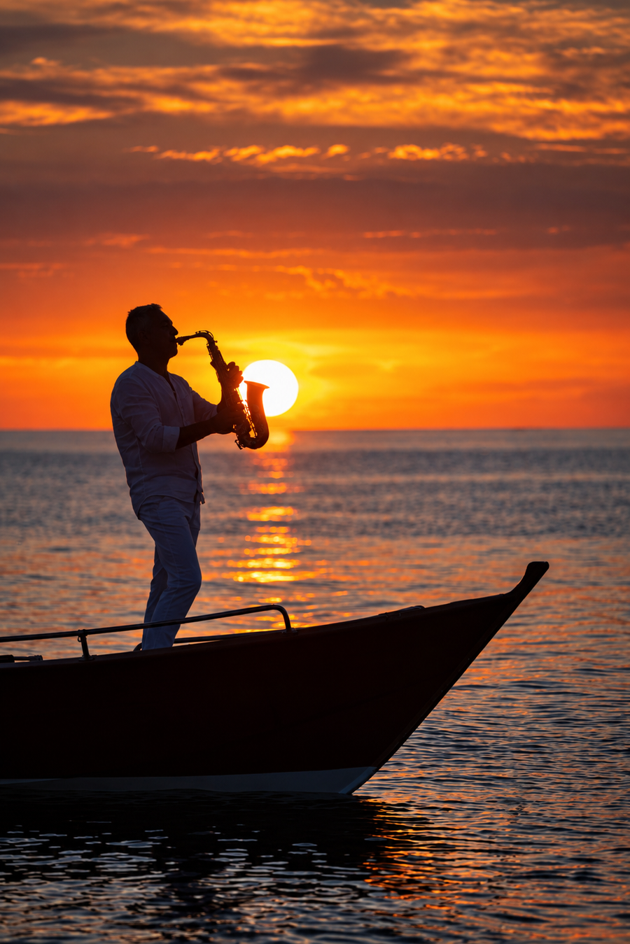 LCsax sunset sea