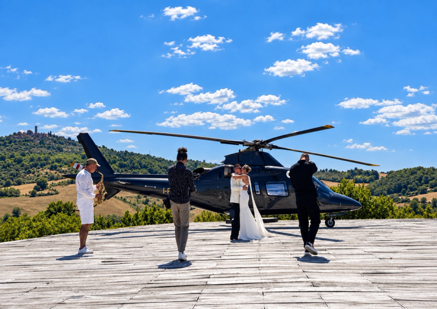 LCsax · A Helicopter Wedding Moment
