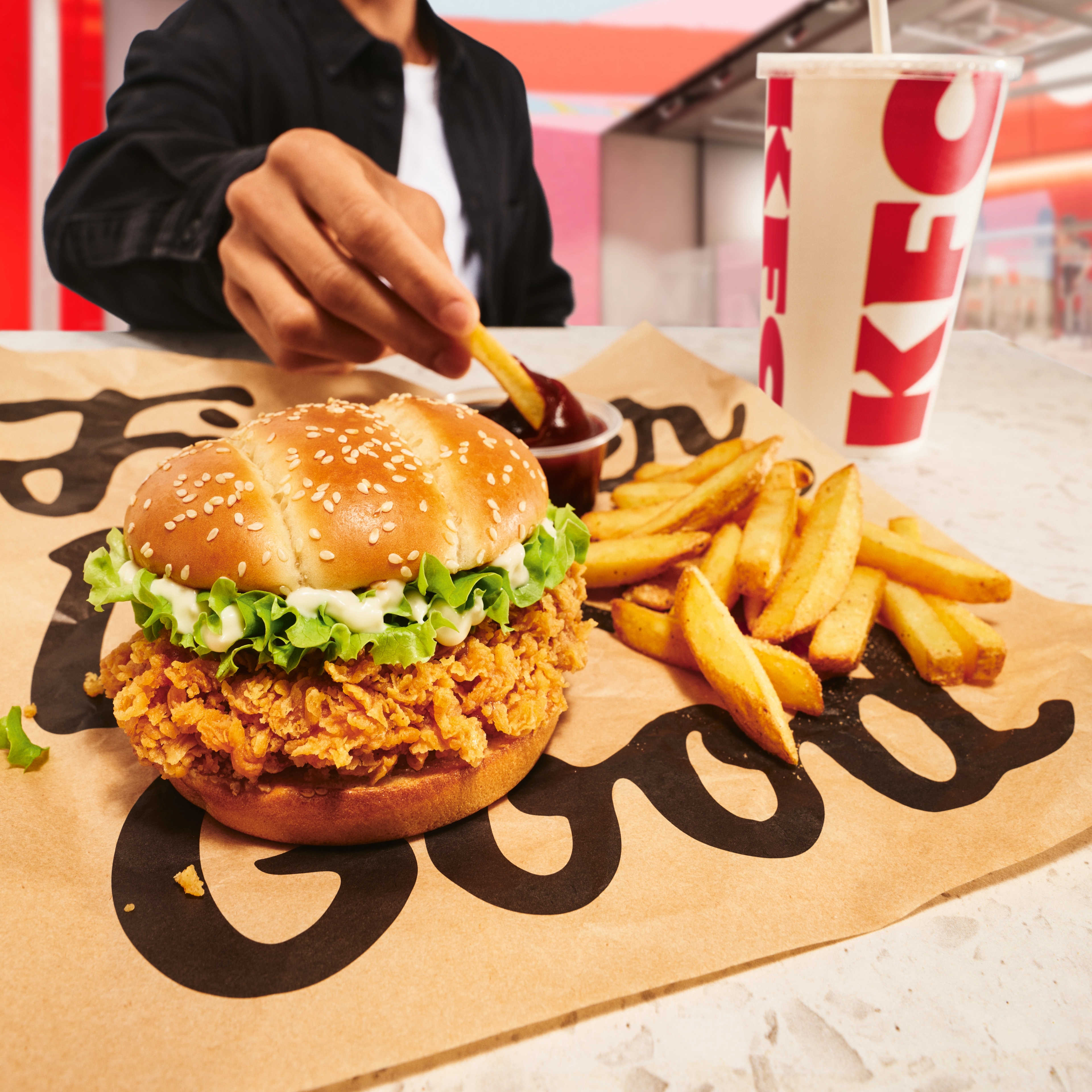 KFC_2026_Global Drive_Zinger Meal BBQ dip Food_RGB