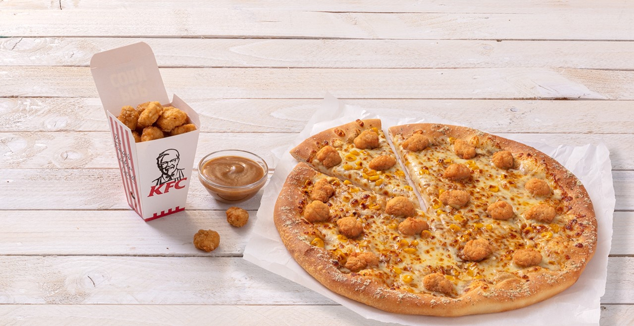 KFC IN GRAVY WE CRUST PIZZA HUT DELIVERY AND KFC LAUNCH THE POPCORN
