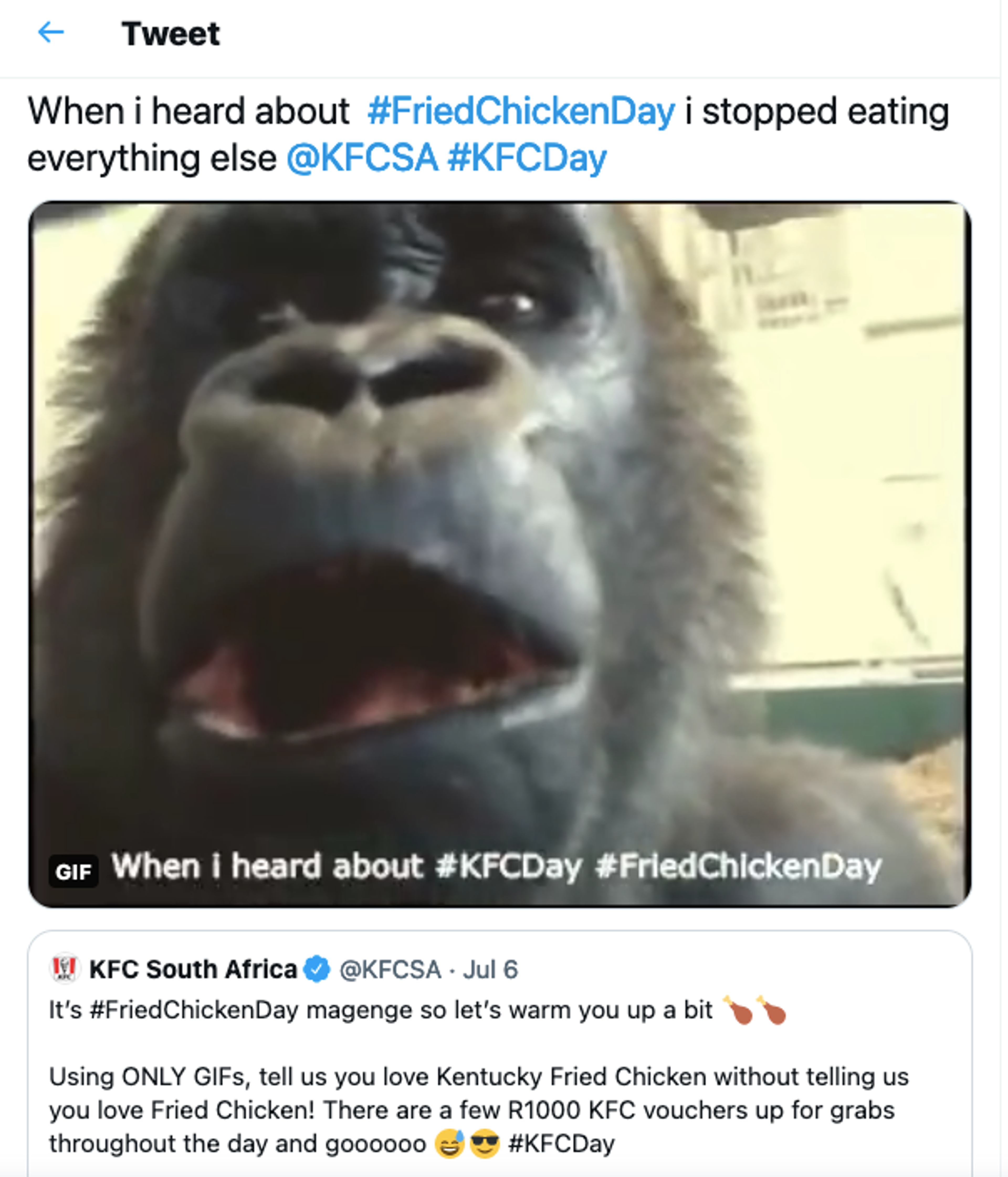 KFC Fans trend on Twitter as they celebrate their love for fried chicken on World Fried Chicken Day!