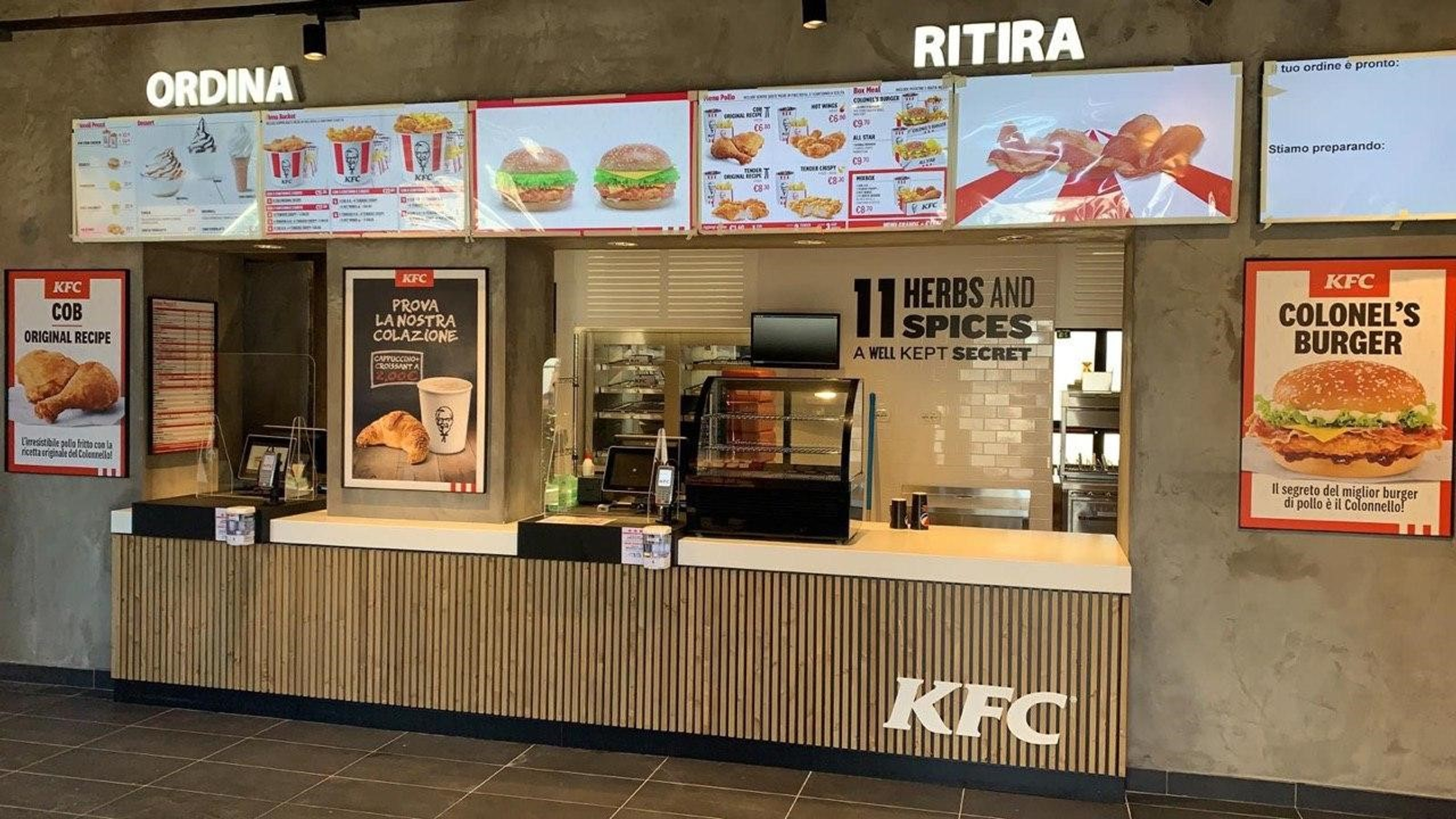 KFC – OPENS IN BARI CENTRAL STATION IN PUGLIA