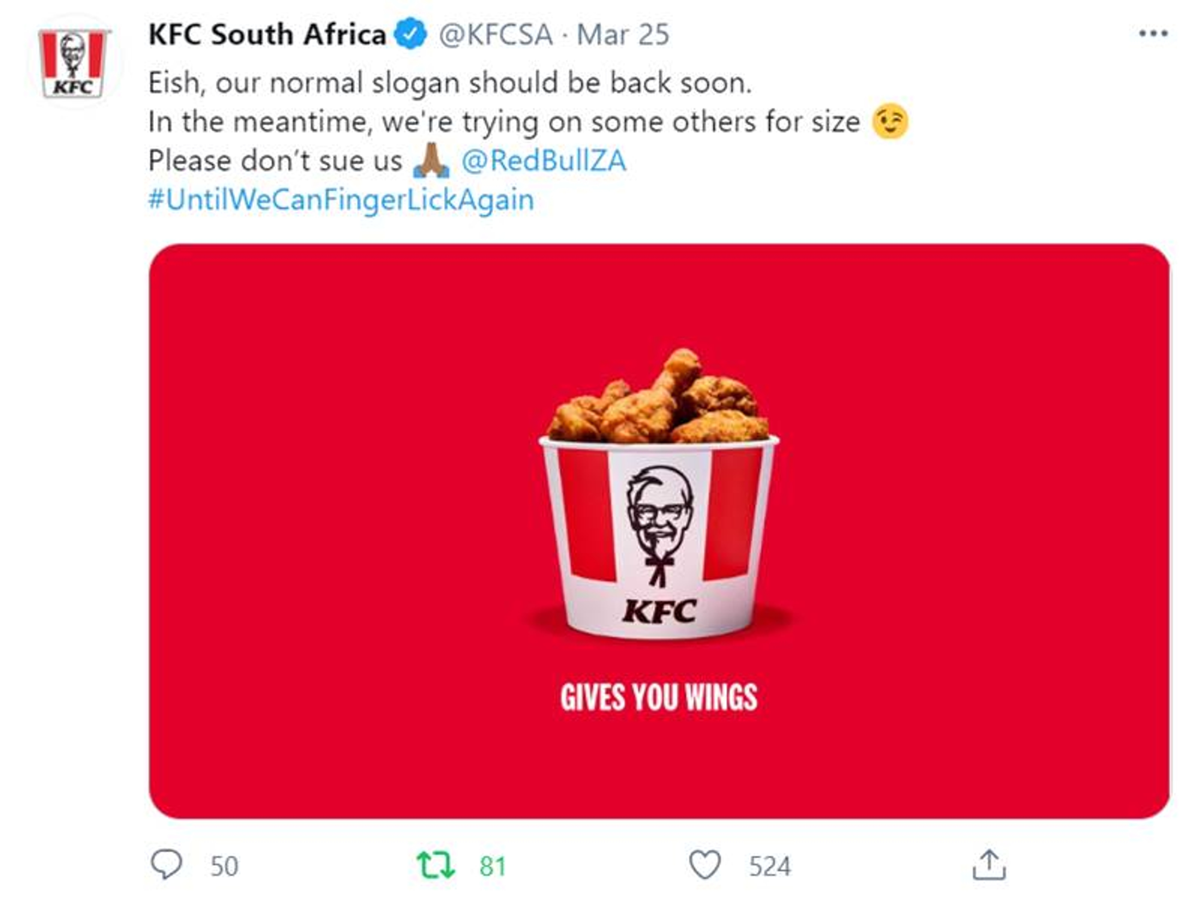 KFC: We thought we should “Just Do It”