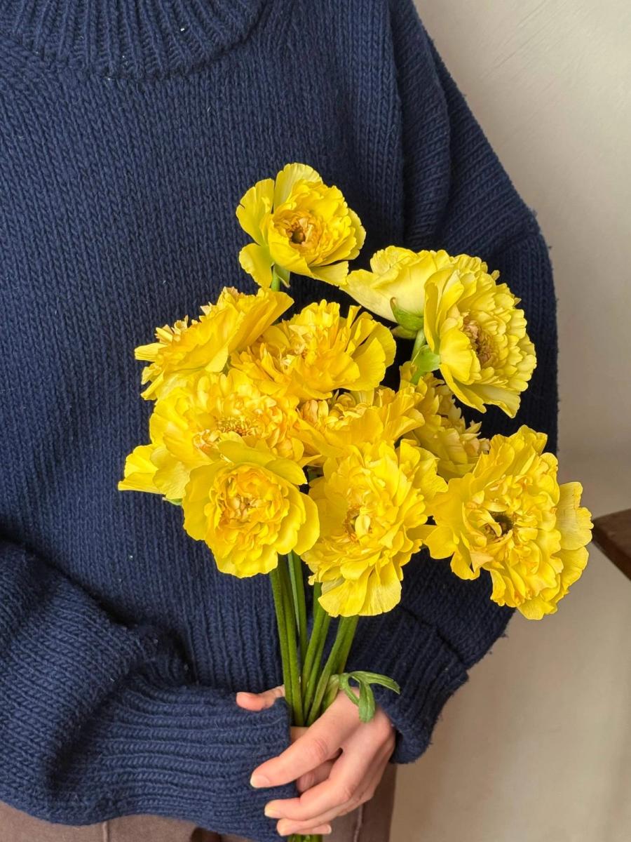 Product image in gallery for Yellow Charlotte Ranunculus from Japan | Item 2