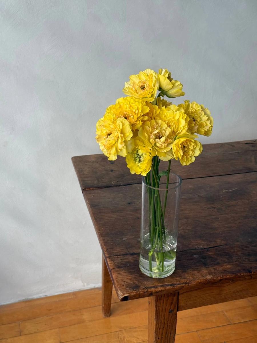 Product image in gallery for Yellow Charlotte Ranunculus from Japan | Item 4