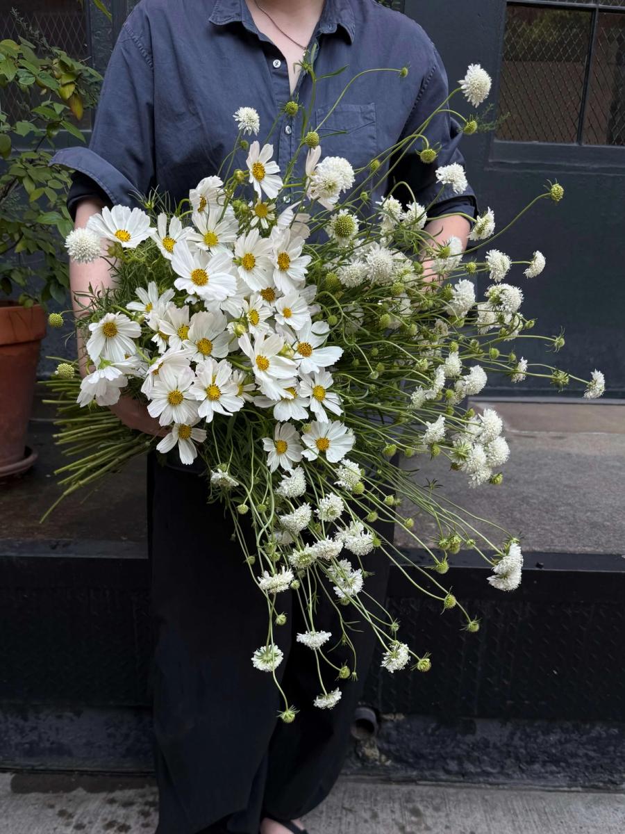 Product image in gallery for Afternoon White Cosmos & Snowmaiden Scabiosa | Item 1