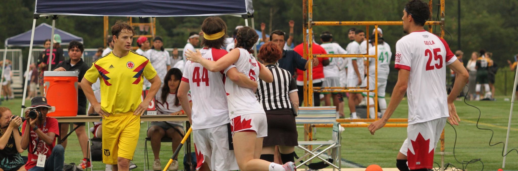 Quadball players in action