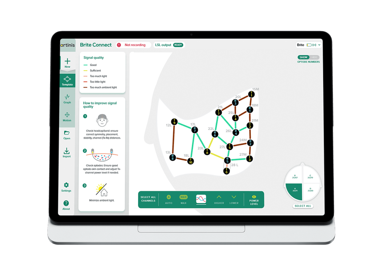 Software di acquisizione dati fNIRS