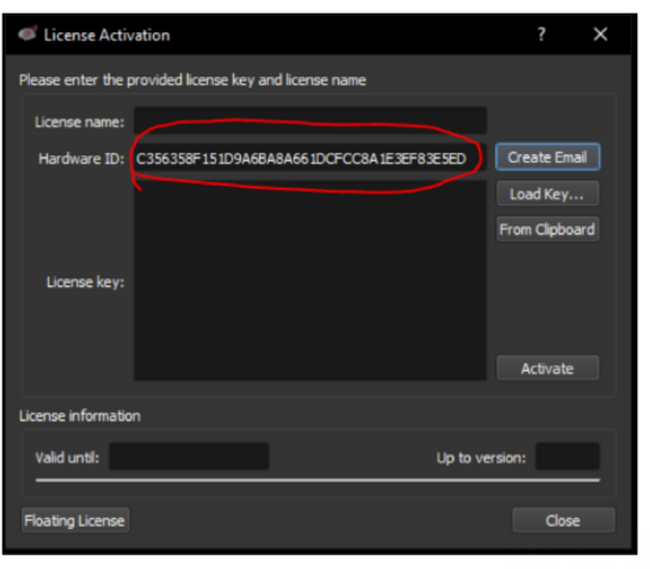 Hardware ID per l'attivazione di Satori