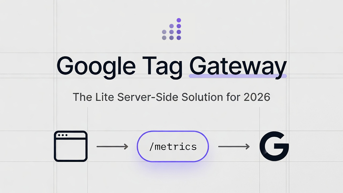Google Tag Gateway diagram showing browser to /metrics endpoint to Google servers flow