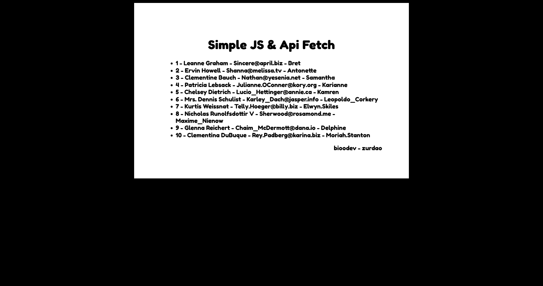 Cover Image for Simple js api fetch