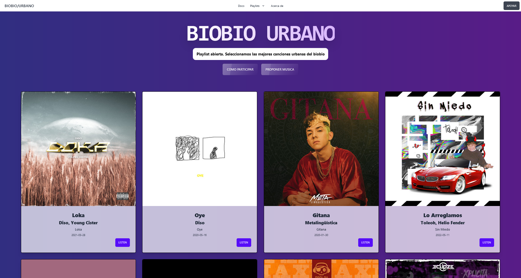 Cover Image for Musical ranking Biobio urbano