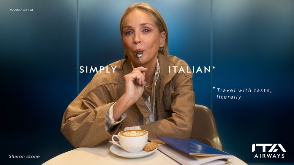 “Solo tu" for ITA Airways campaign starring Sharon Stone