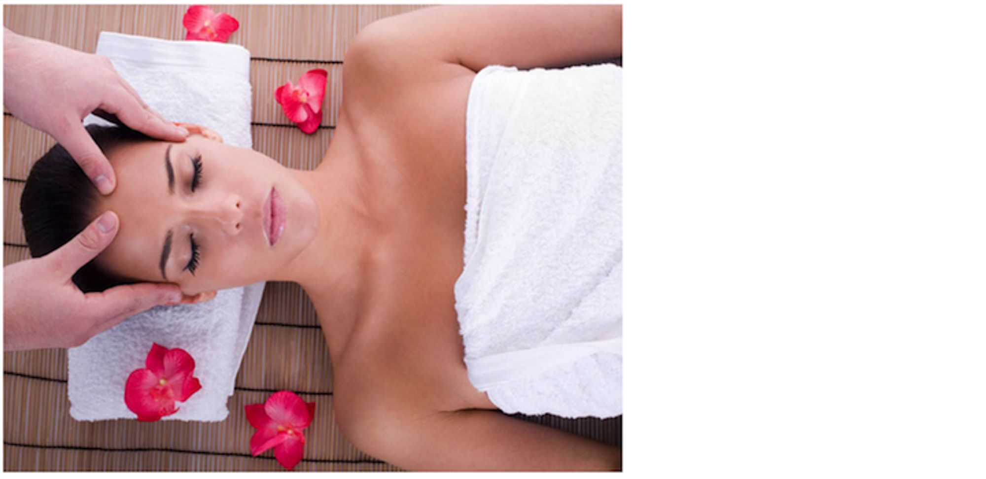A woman receiving a relaxing facial massage