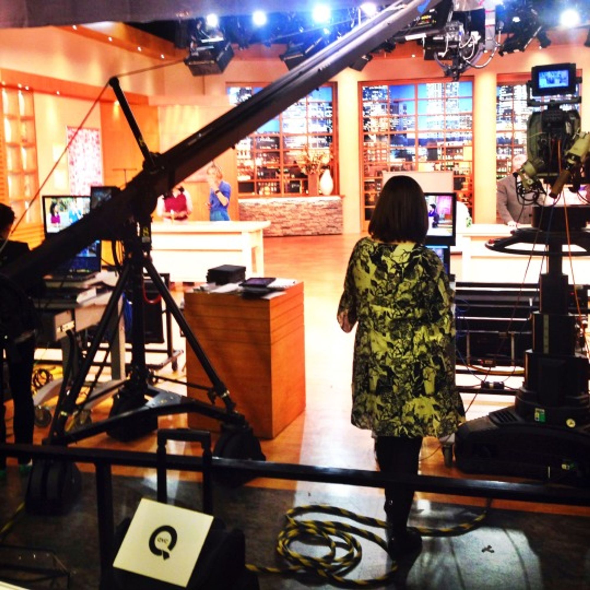 Peach and Lily filming at QVC