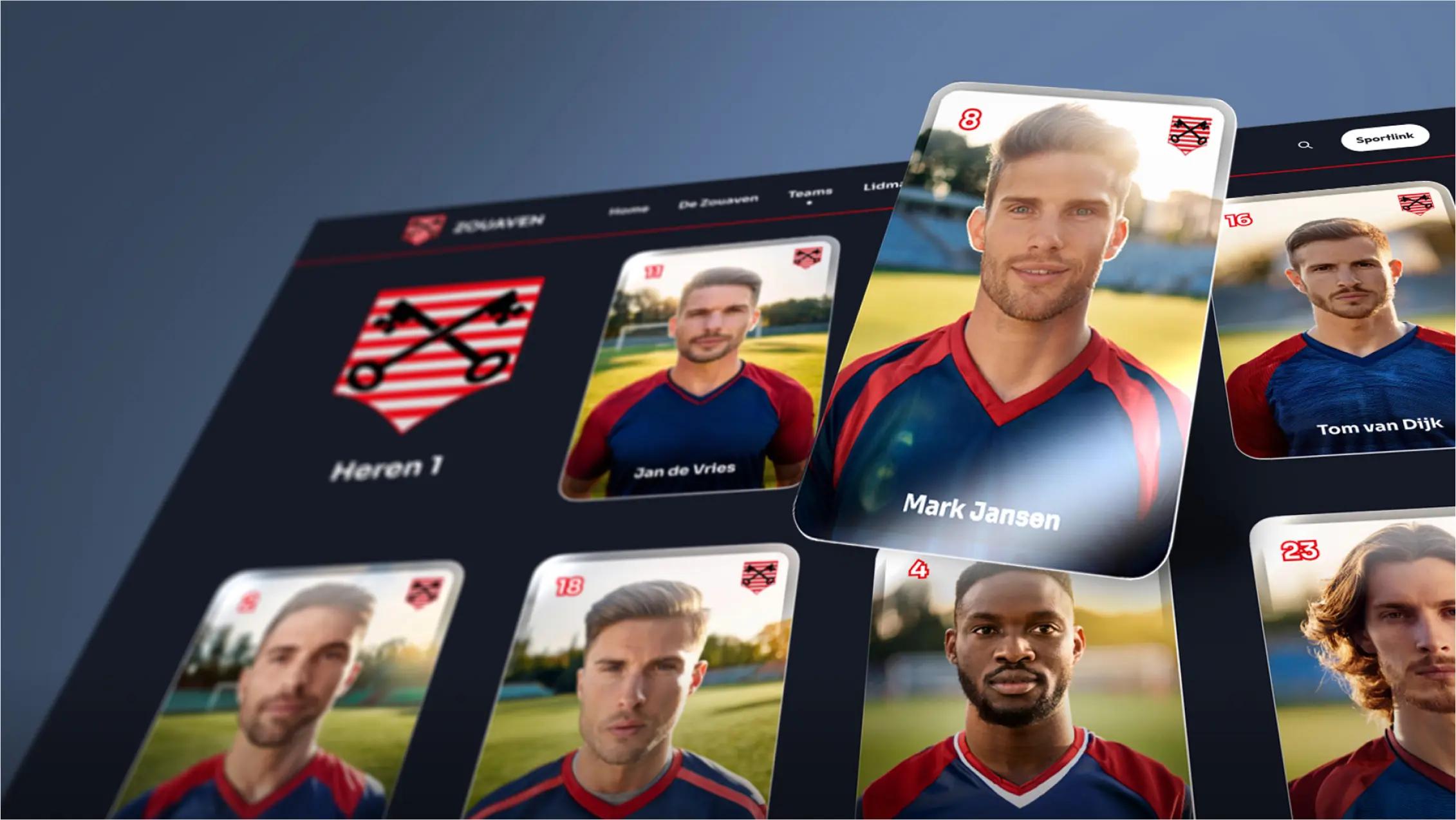 Screenshot herontwerp website De Zouaven