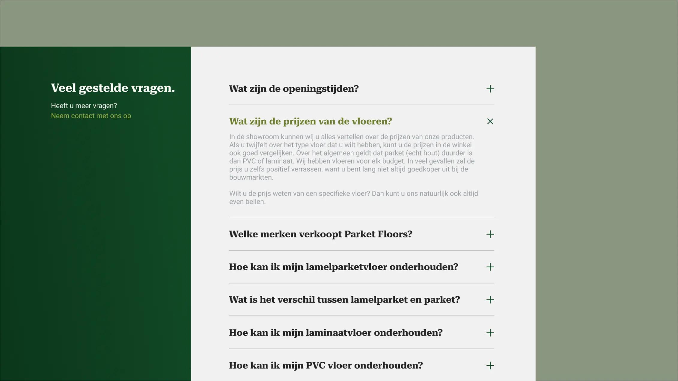 Screenshot herontwerp website Parket Floors