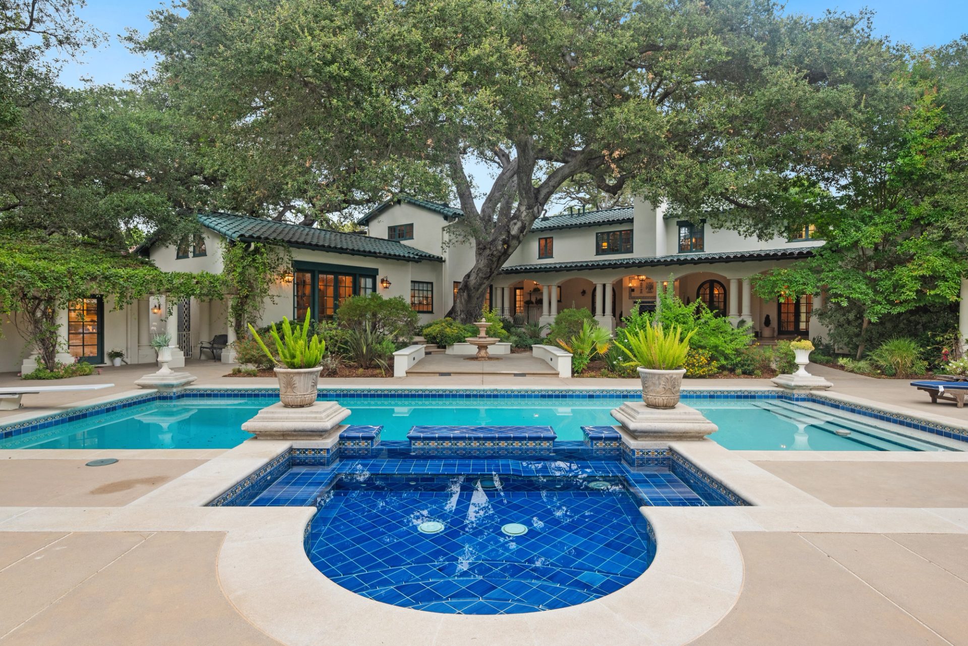 Grounds, pool, sport court, and gardens at 519 Meadow Grove