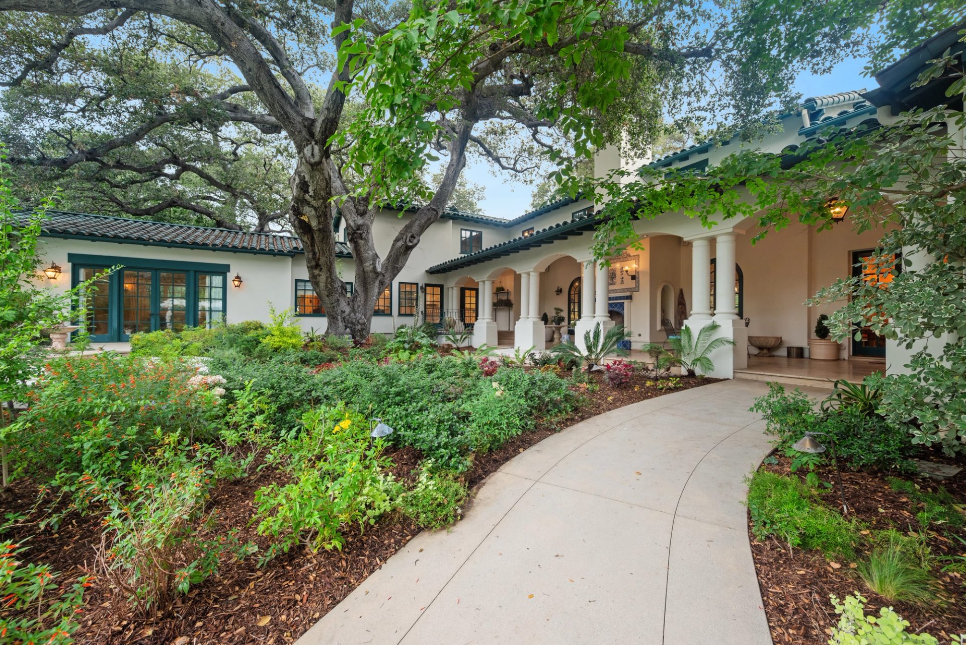 Grounds, pool, sport court, and gardens at 519 Meadow Grove