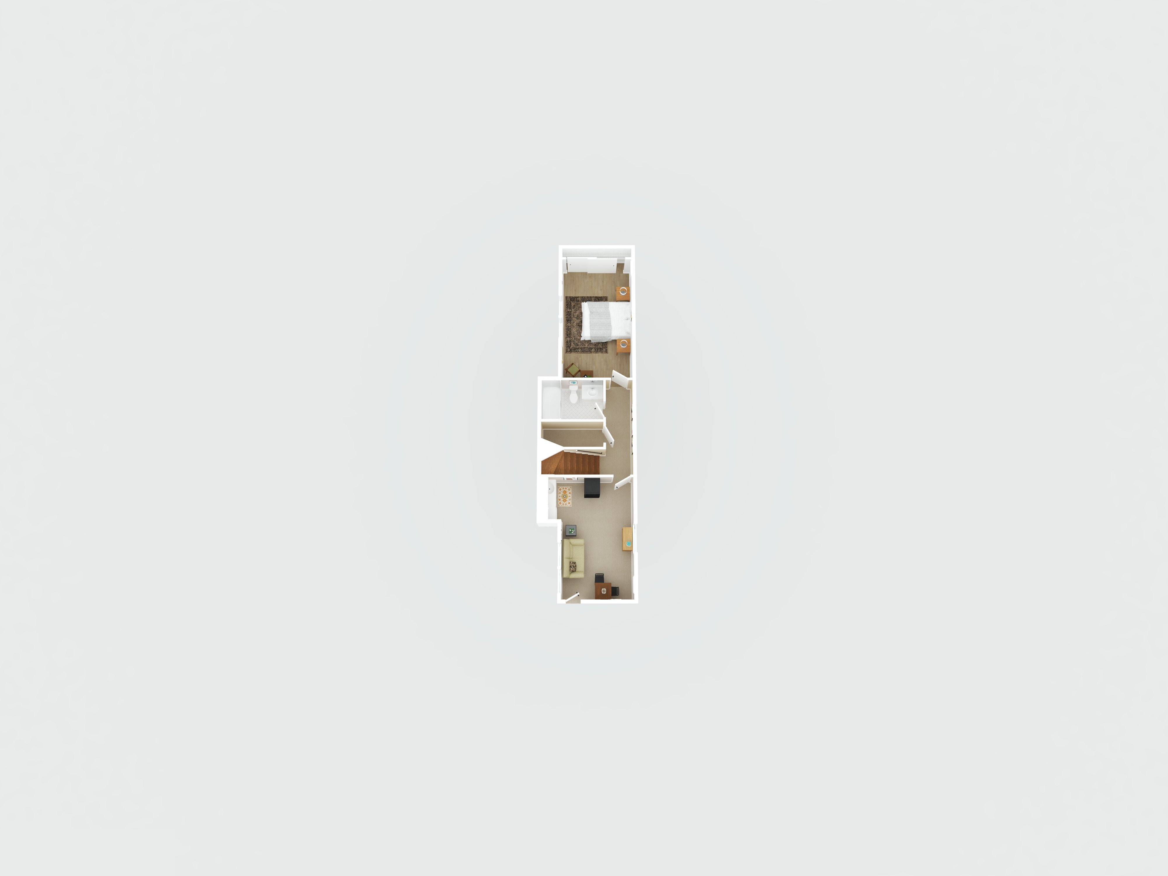 Guest House 3D floor plan for 519 Meadow Grove