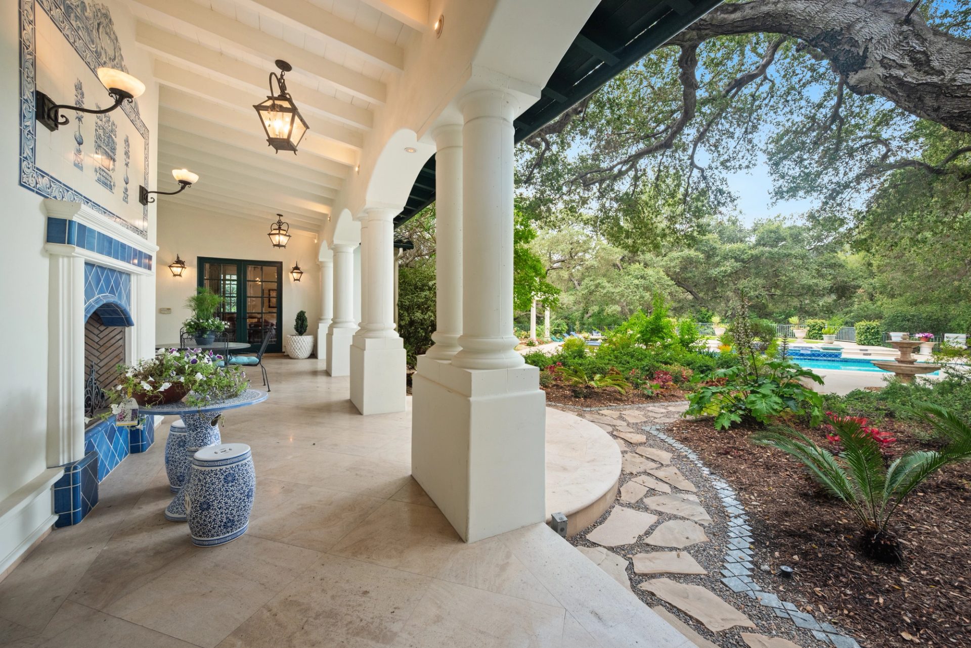 Grounds, pool, sport court, and gardens at 519 Meadow Grove