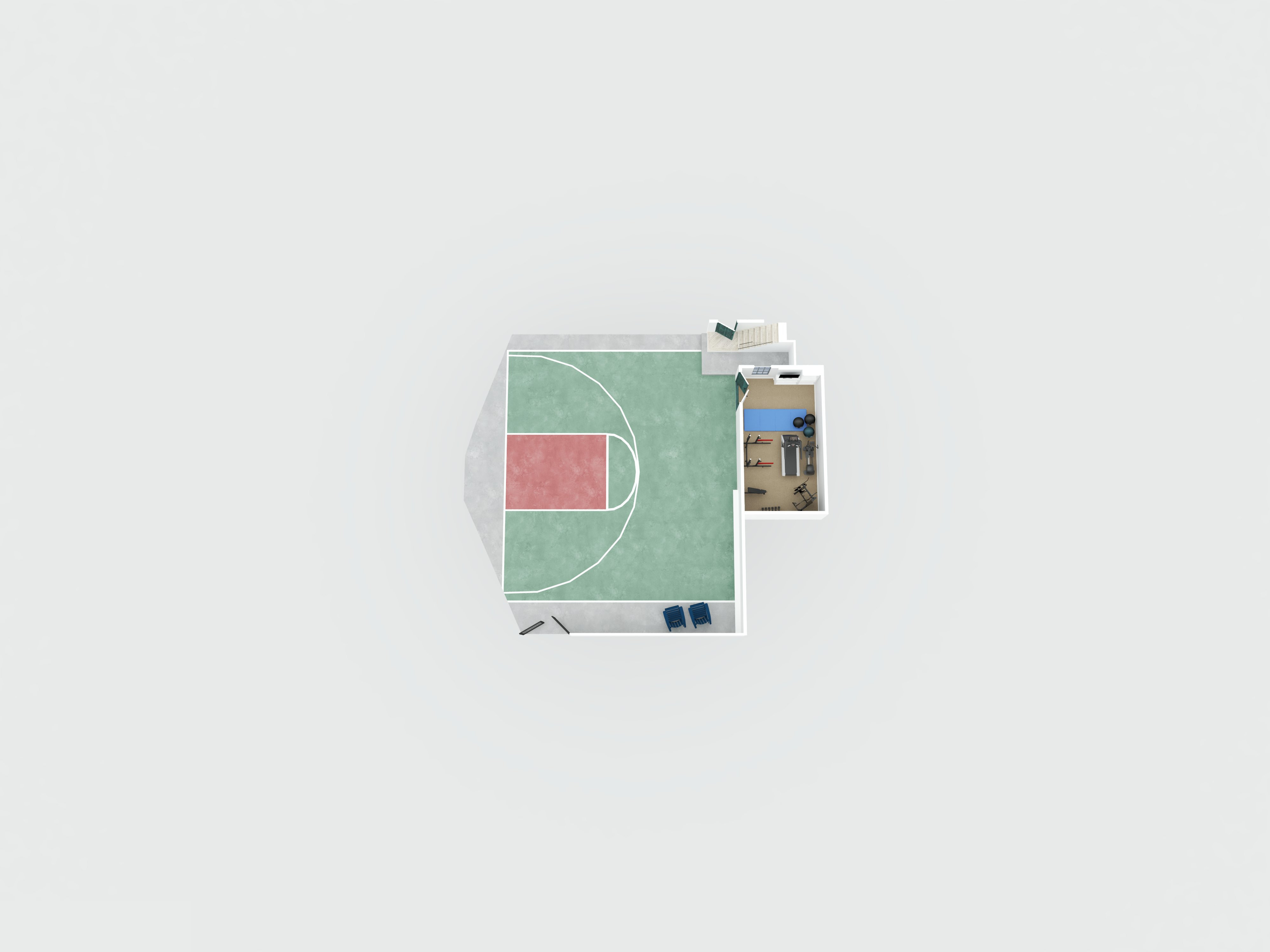 Basketball Court / Gym 3D floor plan for 519 Meadow Grove