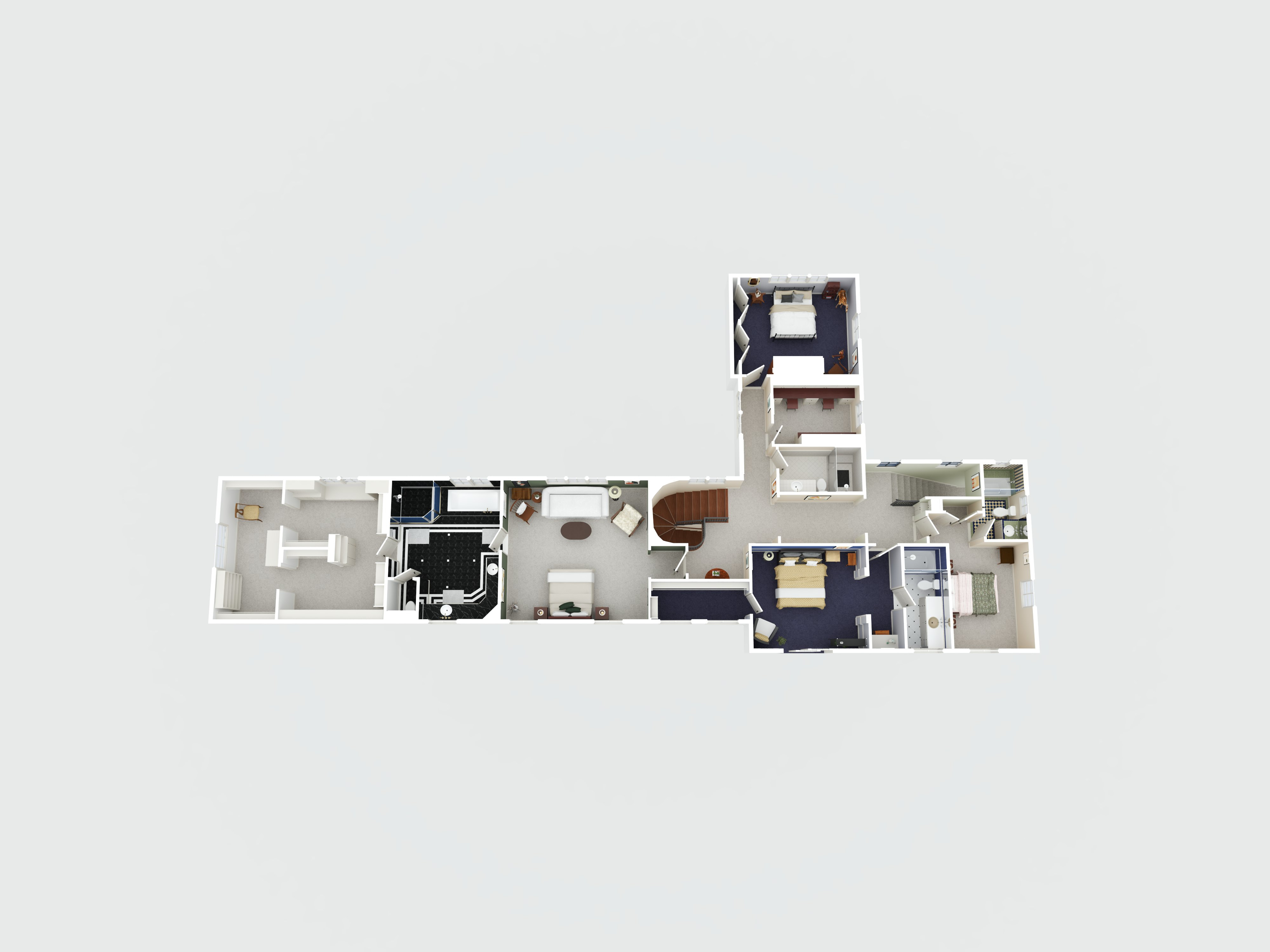 Second Floor 3D floor plan for 519 Meadow Grove