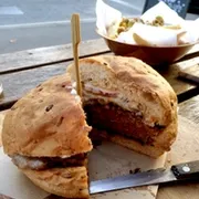 Django burger at MeatBusters in Bath
