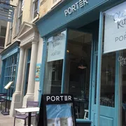 Porter in Bath: Charming front view of a cozy gastropub, combining classic charm with a modern twist, offering a delightful dining experience