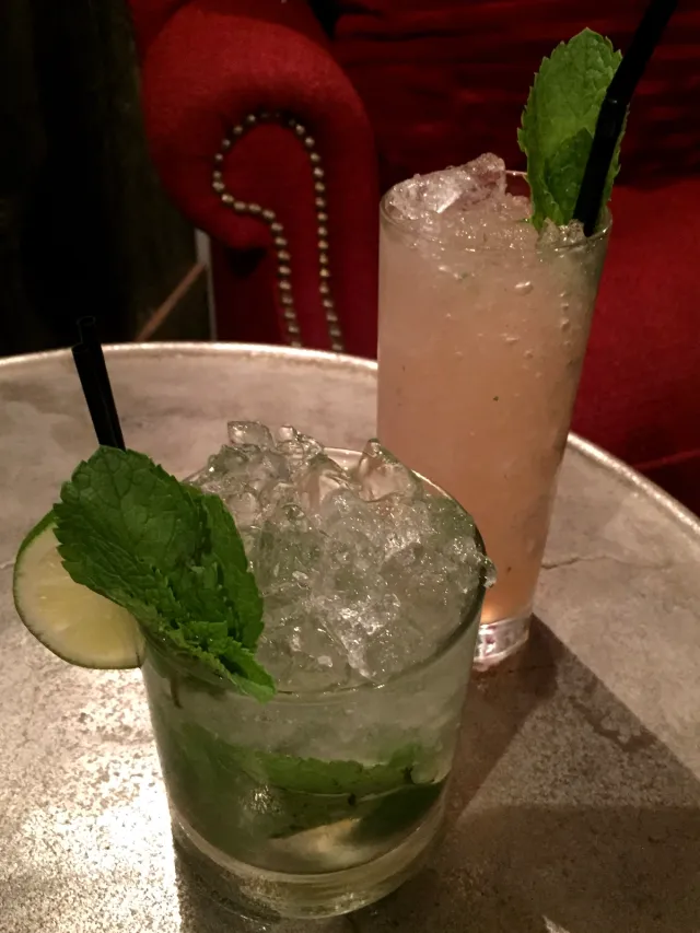 Mojito and Pink English Garden cocktails from Porter in Bath