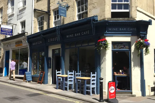 Outside view of the Barton Street Wine Bar in Bath, UK
