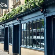 The Cork in Bath: Front view of a popular pub with a lively ambiance and wide drink selection