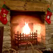 Open fireplace at The Bathampton Mill in Bath