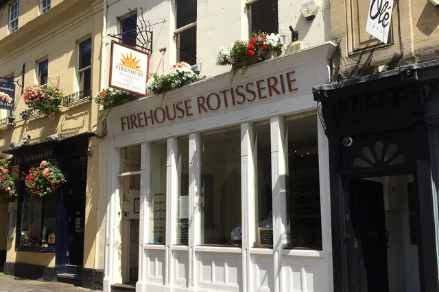 Firehouse Rotisserie in Bath: Front view of a cozy restaurant with an inviting ambiance and delectable rotisserie dishes