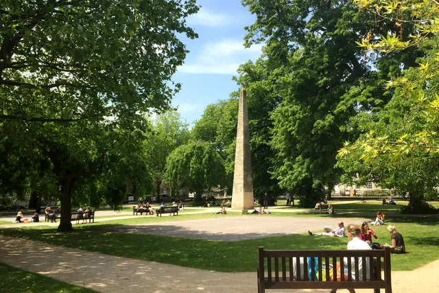 Queen Square in Bath during Summer