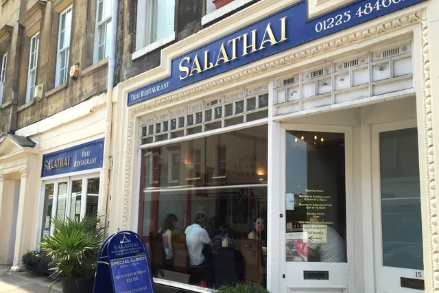 Salathai in Bath: Front view of an authentic Thai restaurant, exuding cultural charm and offering flavourful dishes