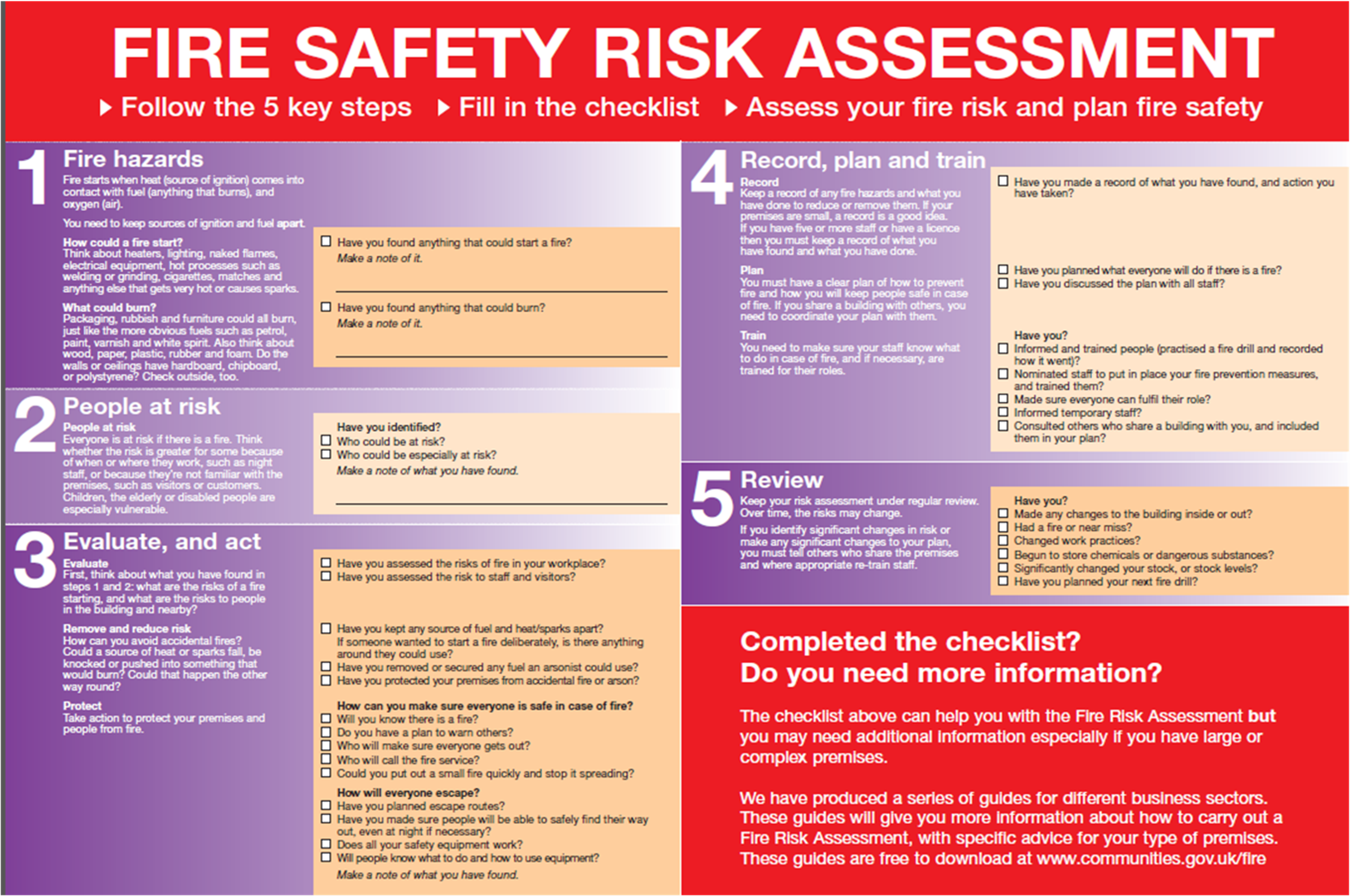 Fire Risk Assessment template