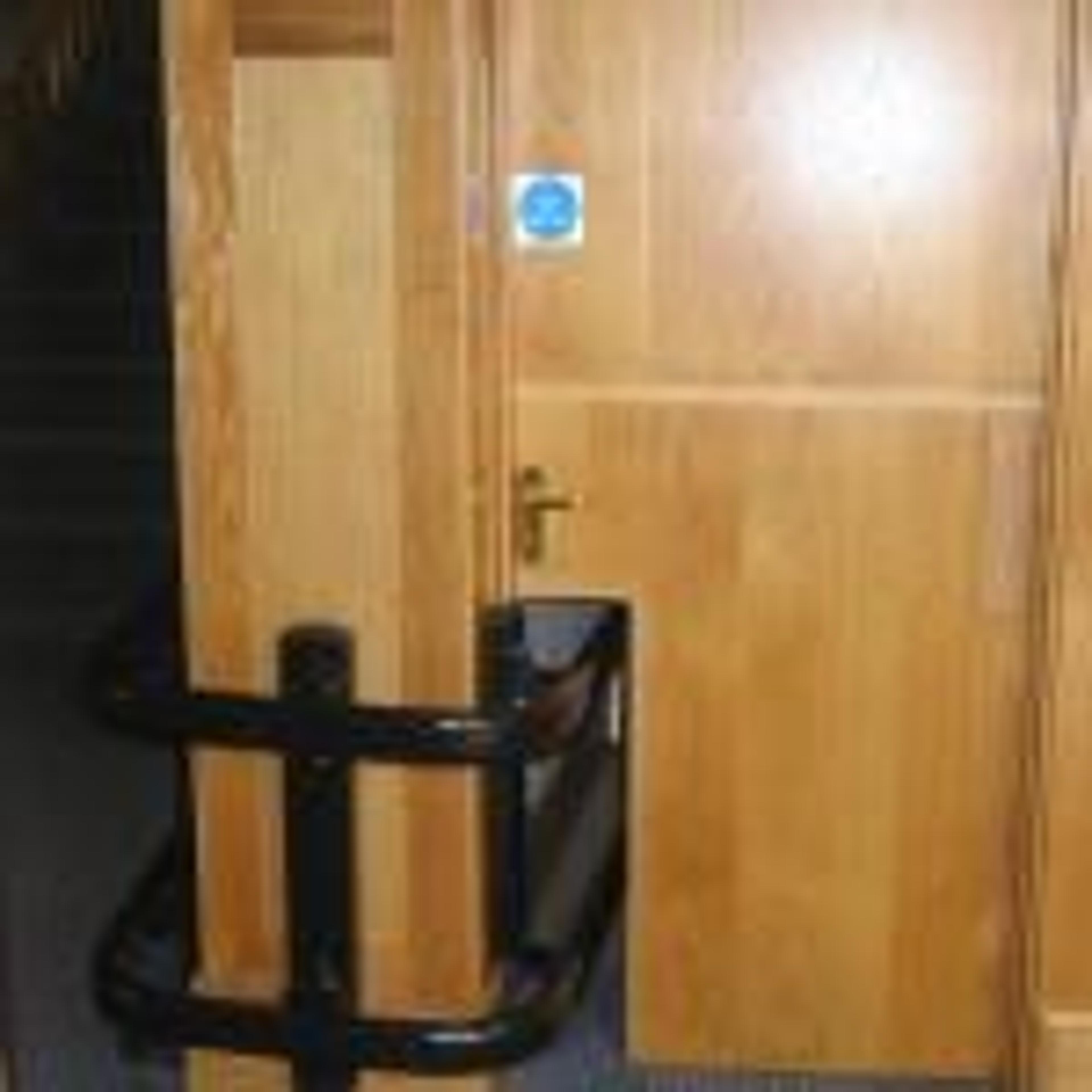 Stair lift fire door