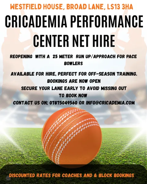 Cricademia Performance Center Net Hire – Opening September 2025