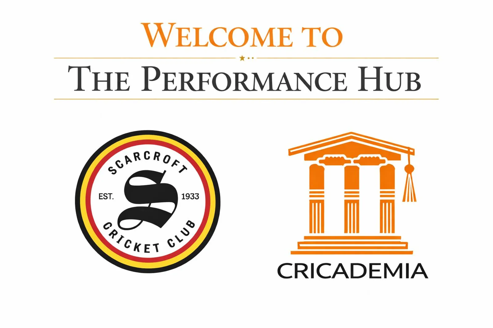 The welcome sign at the Cricademia Performance Centre