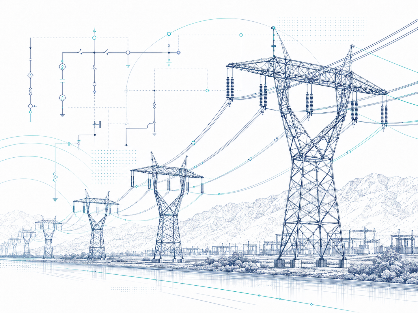 230 kV single-circuit transmission corridor