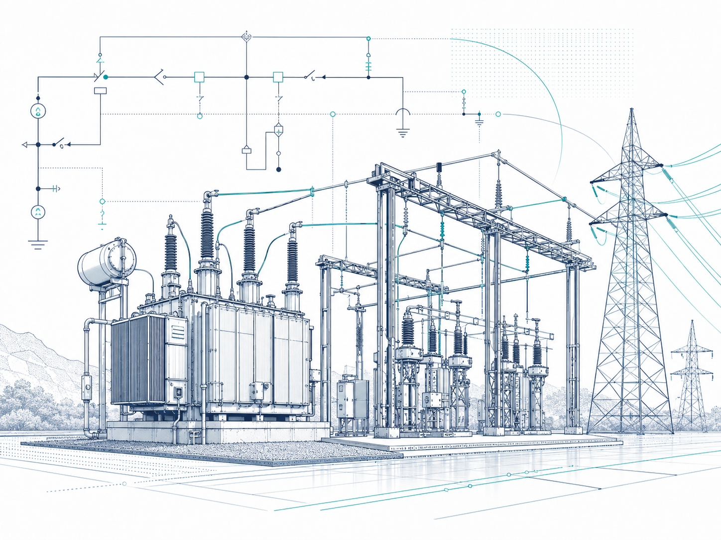 Base power step-down substation