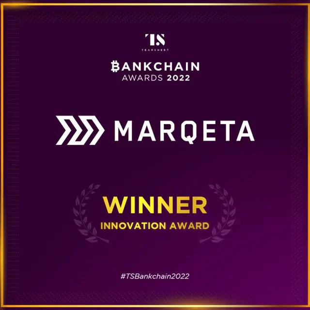 Marqeta wins Tearsheet Bankchain Award for crypto solution