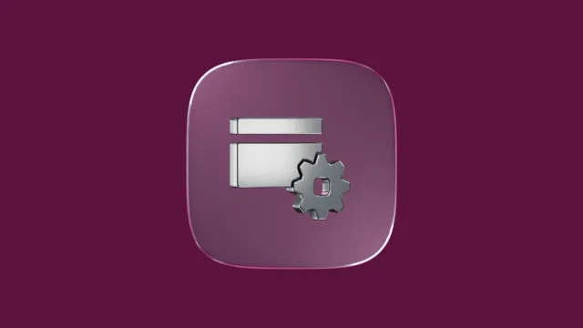 Credit card with gear icon.