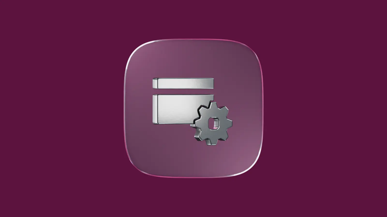 Credit card with gear icon.