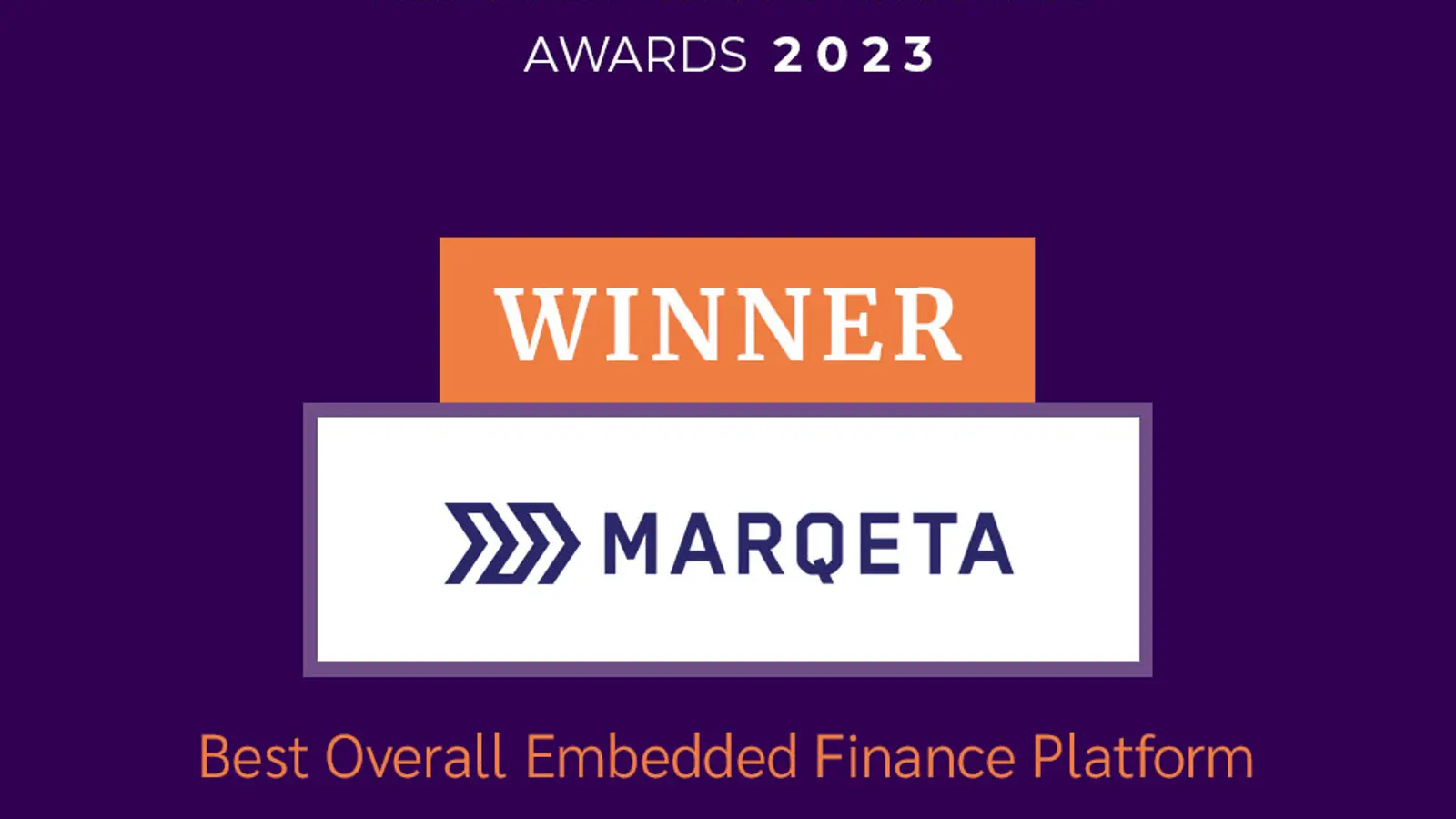 Marqeta wins Best Overall Embedded Finance Platform award