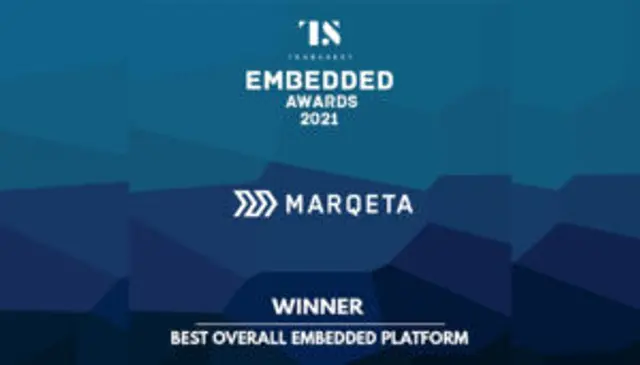 Marqeta wins 2021 Tearsheet Embedded Award