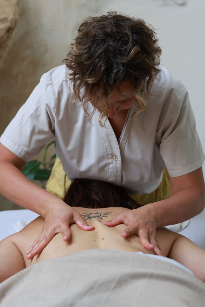 A treatment in the stone room in Ein Karem