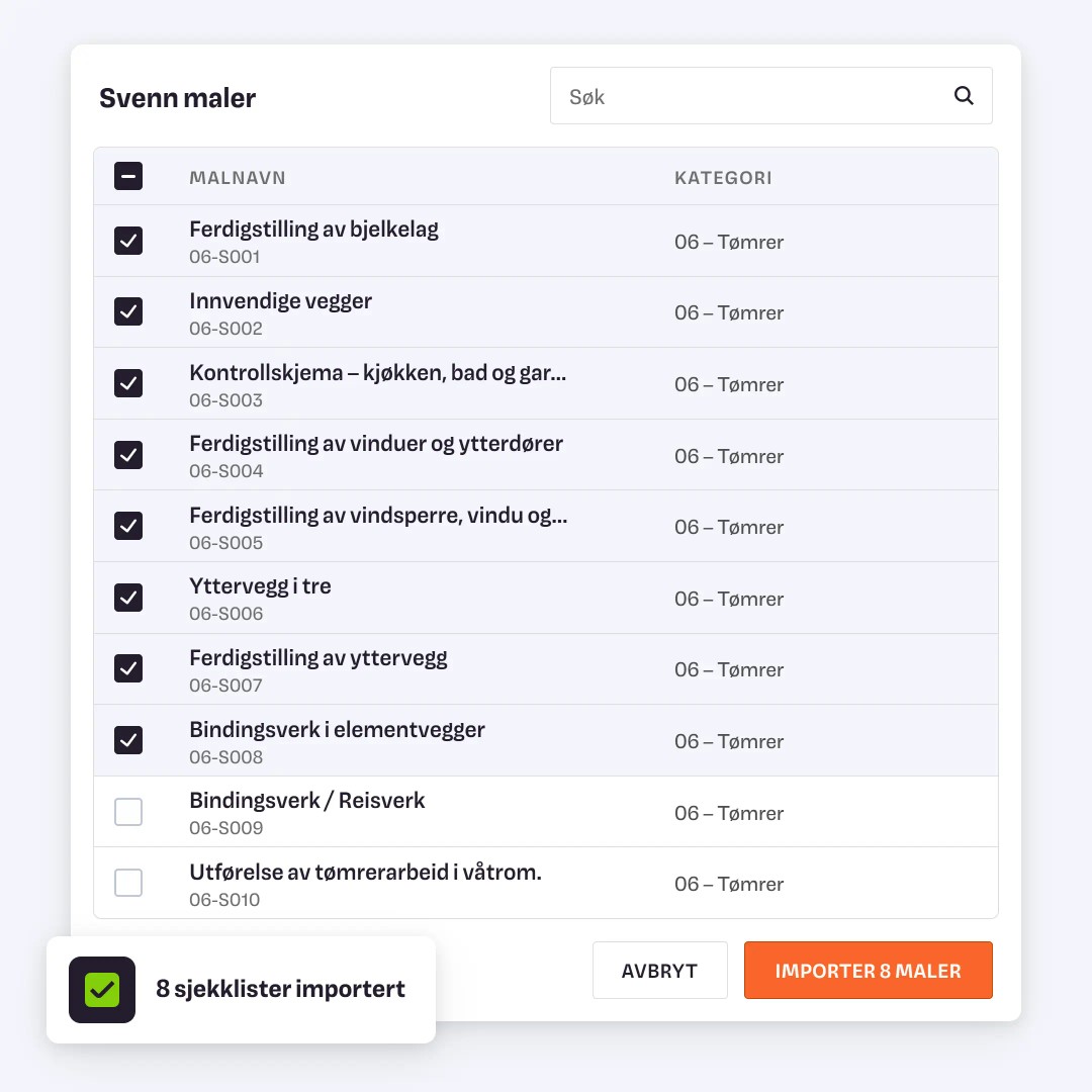 Sjekkliste-bibliotek i Svenn KS